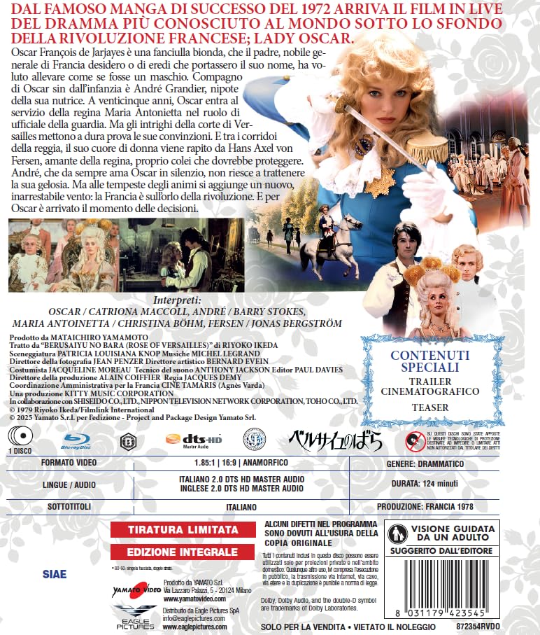 LADY OSCAR LIVE ACTION MOVIE BLURAY