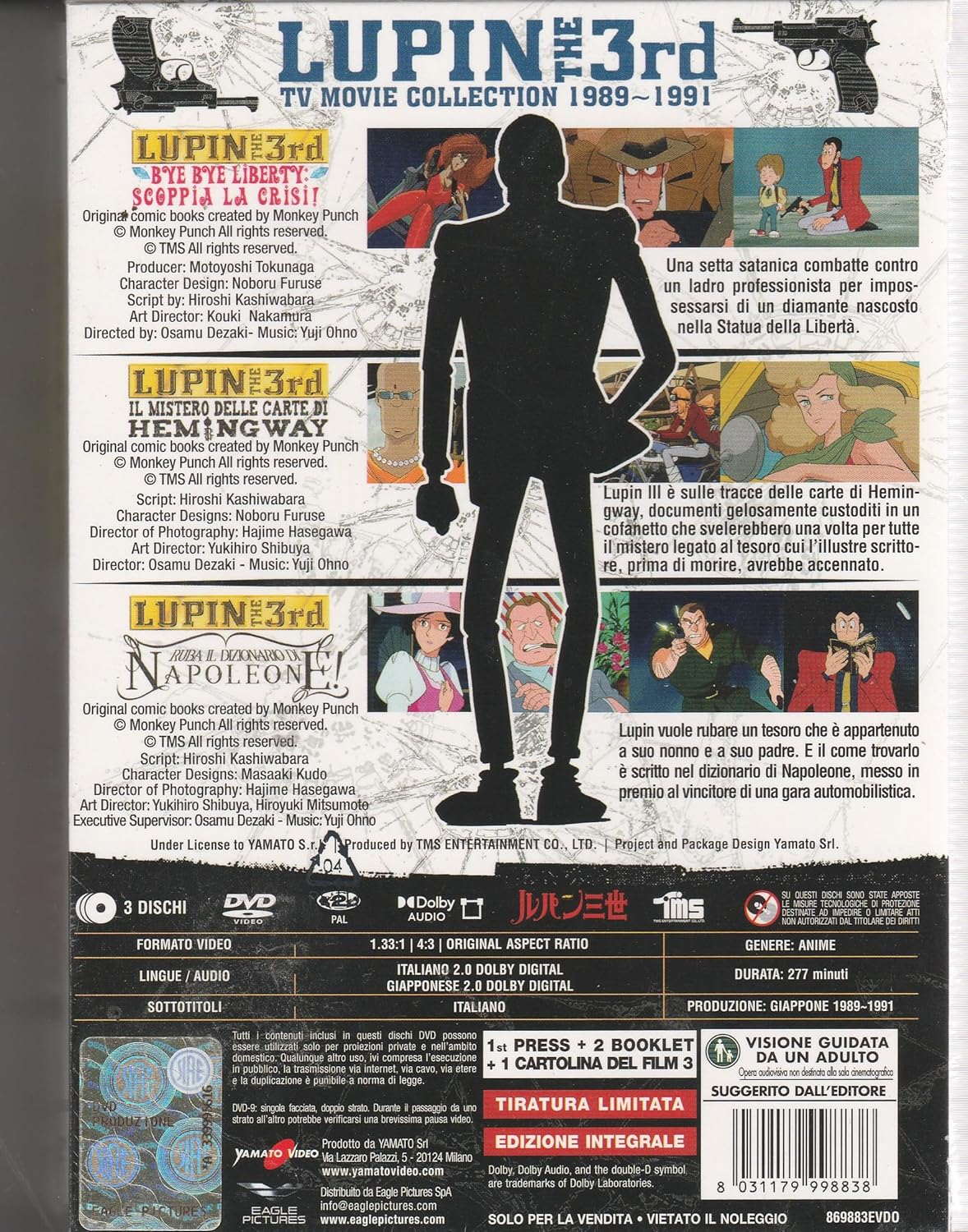 LUPIN THE MOVIE COFANETTO 1989 1991 DVD